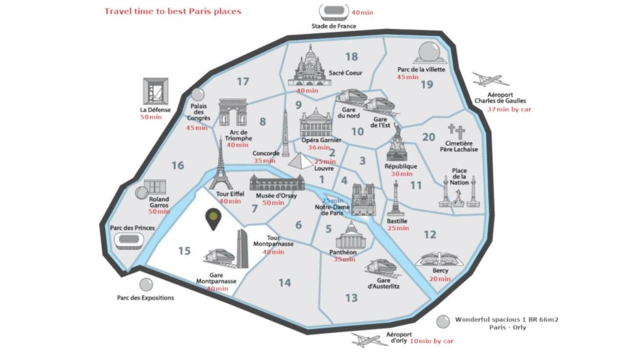 Apartament Grand F4 De 70M2 Pour 6 Personnes - Paris 12Eme Gare De Lyon, Orly Airport Thiais Zewnętrze zdjęcie